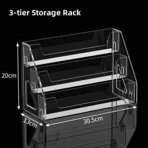 Acrylic Cosmetic Storage Rack Desktop Transparent Organizer for Perfume Lipstick Eyeshadow Makeup Desk High End Sensation Skincare