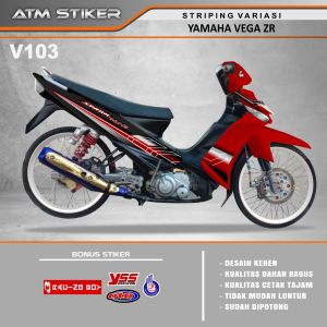 Stiker striping variasi yamaha vega zr tahun 2009-2012 - Lazada