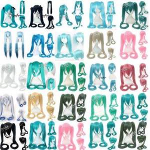 Black Rock Shooter Miku Cosplay Wig Universal Headset Thousand Cherry Blossoms Steel Sound Anime Character Wig in Stock