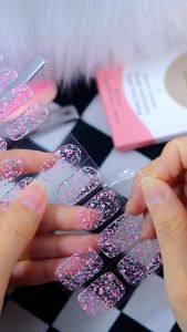 SG🇸🇬 UV GEL NAIL Semi-cured Extension Sticker HAND/TOE 22/34pcs Manicure Pedicure Pedi Fake Stick On Nails Stickers