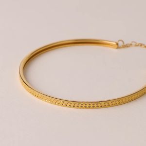 Chow Sang Sang 周生生 999 Gold Essence Bangle for Women(07 Wrist size 14.5-15.5cm) 95624K Price-by-Weight 8.23g Gold