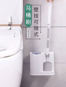 KBR แปรงขัดห้องน้ำแบบใช้แล้วทิ้ง เปลี่ยนหัวขัดได้ แปรงขัดส้วม 1 เซต มีฟองน้ำ 10 ชิ้น