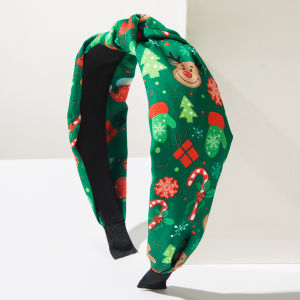 Thời Trang Nữ Băng Đô Viền Rộng In Hình Giáng Sinh Rửa Mặt Tóc Băng Đô Áp Lực Phong Cách Âu Mỹ