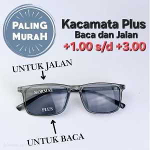 TL431 Kacamata Baca dan Jalan 2 in 1 Lensa Grey Dobel Fokus Jauh Dekat +1.00 s/d +3.00