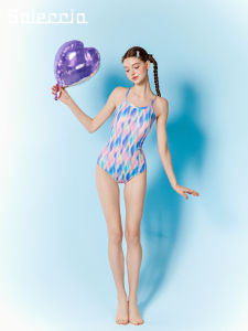 Saleccia Racing Suit Womens One-Piece Swimsuit Triangular Design Gymnastic Pool Special Professional Competitive Swimsuit