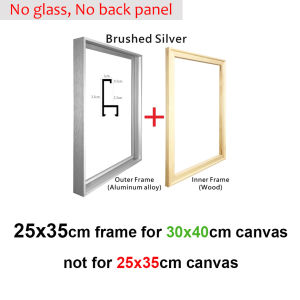 25x35cm Outer Frame For 30x40cm Canvas Painting Gold Aluminum Alloy Oil Painting Frame Wall Art Photo Poster Frame Home Decor