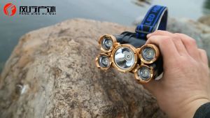 Rechargeable 5 Led Strong Headlight Super Bright Head-Mounted Headlight Flashlight for Outdoor Camping and Night Fishing