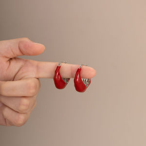 Pain-Free Design Irregular C-Shaped Ear Studs Versatile High-End Sensation Fashionable Mosquito Coil Tray Clip-On Earrings for Women