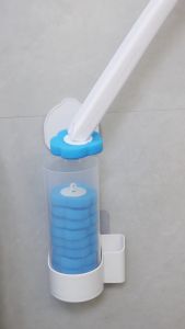 6-30Pcs Long Handle Disposable Toilet Brush Bathroom Cleaning Sponge Brush Replaceable Brush Head Toilet Cleaser Sponge