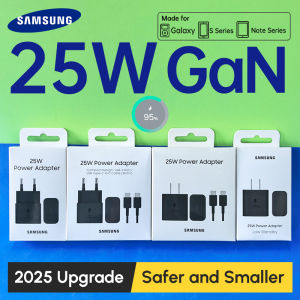 Samsung GaN Type C Charger 25W 15W PD Adapter 5A Super Charging Galaxy S25 Ultra Plus S24 S23 A56 A55 A36 For iPhone 16 15 14 13