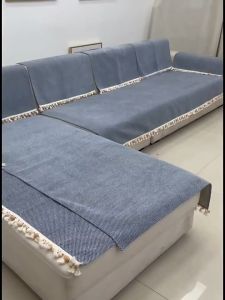 Zakka Store Cover Sofa Selimut Sarung Sofa Cushion Mat for Living Room Non-slip Sofa Cover with Tassel Universal Sofa Towel Armrest Covers Home Decor