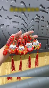 Móc khóa xe máy ô tô MÈO THẦN TÀI - MAY MẮN móc treo balo túi xách thời trang
