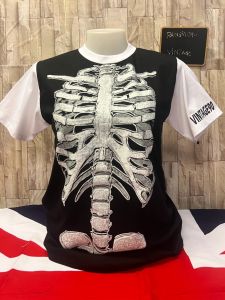 ผ้ายืดคอกลม สกรีนลาย เสื้อยืดทูโทนแขนสั้น ชายหญิง สมมุติสมาร์ต