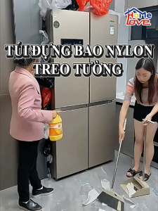 Túi lưới treo tường dạng ống HOMELOVE Túi đựng bao nylon treo tường sử dụng đơn giản tiết kiệm diện tích