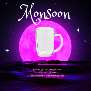 MONSOON Coffee Mug | Gelas Kopi Kaca | Cangkir Kopi Susu