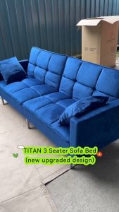 I HOME TITAN 3 Color Foldable 3 Seater Sofa Bed