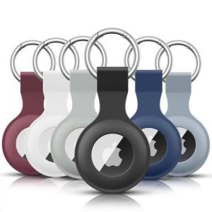 Cover for Apple Airtags Case Liquid Silicone Protective Shell Tracker Accessories Anti-scratch Sleeve Keychain Air Tag Case