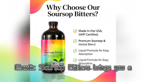 Exotic Soursop Bitters Liquid|Support gut health detox and vitality for daily adult wellness|473ml