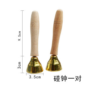 Orff Percussion Bell Copper Gong Kindergarten Music Class Materials Children Teaching Aids Wooden Handle Practice Toy for Kids