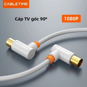 CABLETIME 90 Độ HD Ăng-ten TV STB Video Line 1080P 3C2V Cáp Vệ Tinh Chất Lượng Cao Để Sử Dụng Trong Nhà