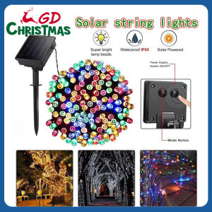 GD Christmas Solar Lights Outdoor Waterproof 10M 100Led Led Light Fairy Lights Party Decoration Christmas Light