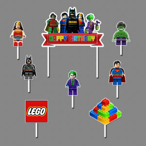 Cake Topper lego super hero happy birthday