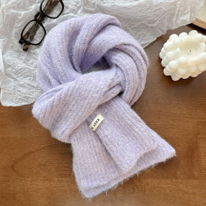 Khăn Choàng Len Dày Dặn Ấm Áp Cho Nữ Mùa Thu Đông Phong Cách Hàn Quốc Đa Năng Đơn Giản Khăn Quàng Cổ Bằng Vải Polyester