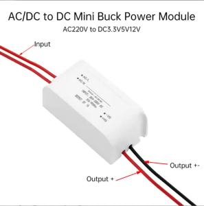 AC/DC to DC Mini Step-down Buck Power Supply Module Convert AC 220V to DC 3.3V/5V/12V 5W Switching Transformer Voltage Regulator