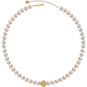 NANZHUGONG | Freshwater Pearl 925 Silver Necklace Nearly Round Gift for Girlfriend