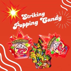 ASSORTED STRIKING POPPING CANDY 10 POUCHES NO BOX