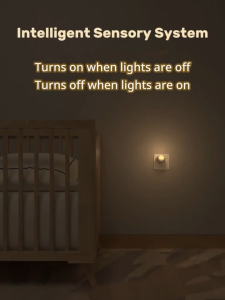 360° Rotation LED Sensor Night Light Soft Eye Protection Lamp Plug-in Design for Baby Room Corridor Decor