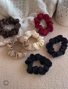 Dây cột tóc đính đá Doudou Scrunchies Dây buộc tóc Cột tóc nữ phong cách Hàn Quốc thời trang FQ031