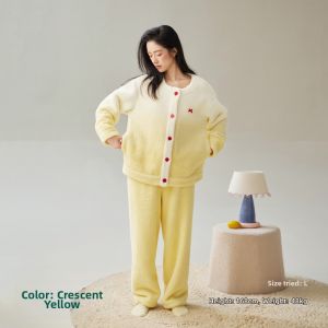 Heavy Warmth Thickened Winter Womens Pajama Set