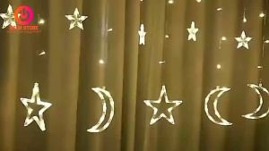 Dekorasi Kamar Natal dengan Lampu Tirai Bintang LED