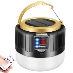 SRIEI 280W Solar Camping Light Portable Night Market Light Waterproof LED Light Bulb Outdoor Emergency Lights Lampu Pasar Malam for BBQ Hiking