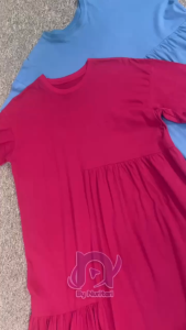 SESIL MIDI DRESS KAOS TANGAN PENDEK | GAUN ABG REMAJA FULL COTTON 100%