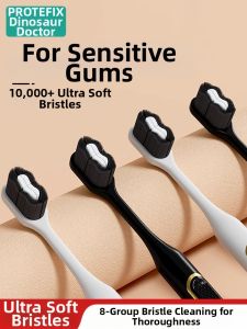 Travel Size Soft Bristle Toothbrush Set for Men Dental Care Gum Protection Dinosaur Doctor Brand Oral Cleaning Tools Adult Use