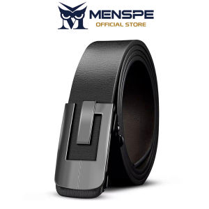 MENSPE Men’s Belt Business Leisure Belt Stylish Automatic Buckle Belt Second-layer Cowhide Waistband Youth Sports Pant Belt Stylish Simple Nice Waistband Durable Belt