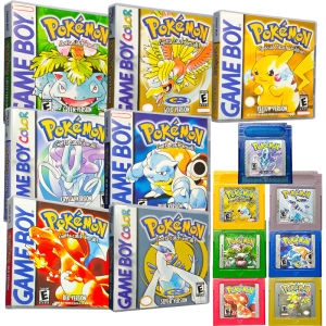 Bandai | NEW Classic Pokemon GBC Game Cartridge Bundle 7 Styles For Game Boy Color GBA SP Retro RPG Game Card For Pokemon Fans Collection