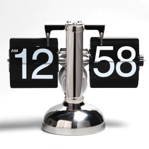 Modern Automatic Page Turning Flip Clock Digital Table Clock for Home Office Decor Technological Sense Page Flipper