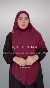 Hijab Pashmina Oval Curve Crinkle Airflow / Jilbab Pasmina CURVE Cringkle Premium Size L & XL