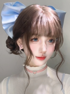 Blue Satin Hairpin with Sash And Butterfly Knot for Women Elegant Large Size Hair Accessories Hairpins Headwear for Updos