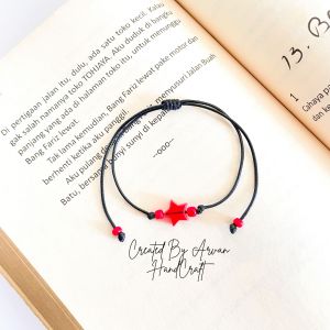Gelang Couple Spiderman Bintang Model Serut // Gelang Tali Couple Bintang Spiderman Model Serut