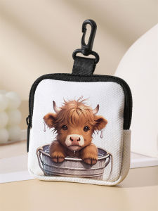 กระเป๋าใส่เหรียญความจุขนาดใหญ่ลายวัว กระเป๋าใส่เหรียญพิมพ์ลายดิจิตอล และถุงเก็บเป็นตัวเลือกที่เหมาะสําหรับเป็นของขวัญ