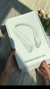 พัดลมห้อยคอ แฟนกีฬากลางแจ้ง พัดลมชาร์จ USB เงียบ เงียบและสบายเป็นพิเศษพัดลมคอพัดลมไร้ใบพัดขนาดเล็ก เกียร์สาม พัดลมพกพา neck fan