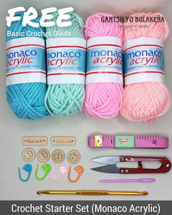 Crochet Beginner Set/ Crochet Starter Kit MONACO ACRYLIC Lazada PH