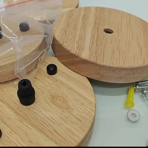 Wood Lamp Base 10/12cm Modern Ceiling Plate Wooden Ceiling Holder Pendant Lamp Fitting Chandelier Base DIY Lighting Accessories