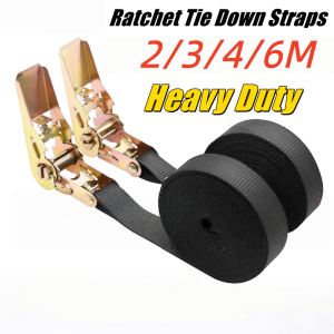 Ratchet Strap Truck Straps Cargo Strap 2/3/4/6M High Strength Ratchet Tie Down Hold Cargo Strap