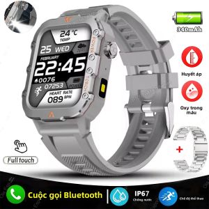 Đồng Hồ Thông Minh GPS Quân Sự Dành Cho Android Chống Nước Theo Dõi Hoạt Động Thể Thao Ngoài Trời Hỗ Trợ Cuộc Gọi Bluetooth HD Tích Hợp Đèn Pin Đo Nhịp Tim & Theo Dõi Giấc Ngủ