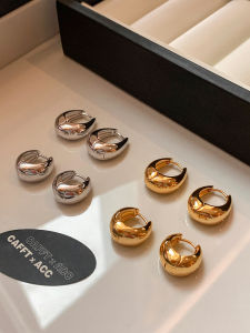 CAFFTI | Unique Beautiful Silver Metal Teardrop Circle 2026 New High-end Earring